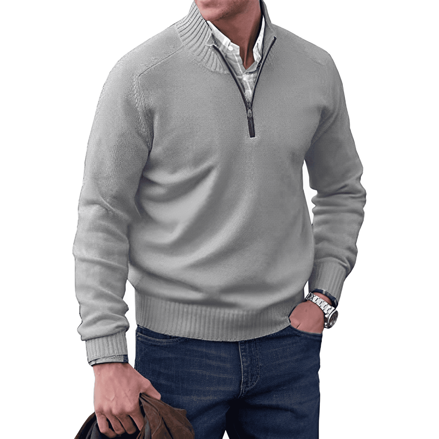 Diotrèphes® | Pull zippé élégant en cachemire