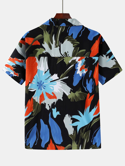 Astrid® | Chemise à revers à imprimé floral dessiné à la main