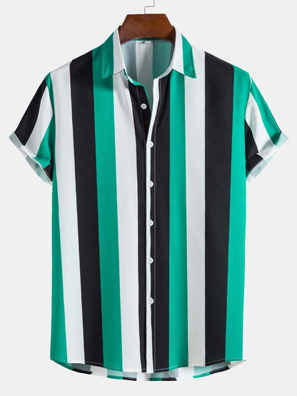Tremble® | Chemise boutonnée à larges rayures imprimées