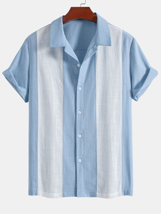 Aryeh® | Chemise bowling patchwork aspect lin