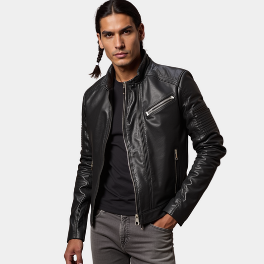 Brigido® | Veste en cuir décontractée