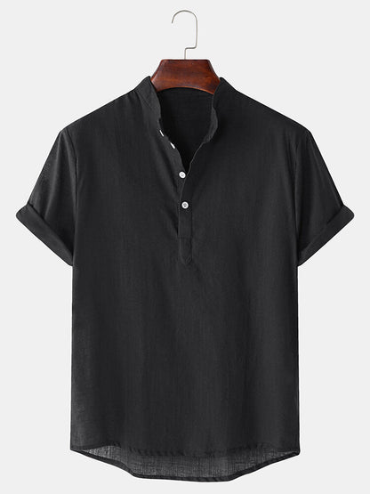 Astor® | Chemises Henley basiques de couleur unie