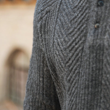 Acelin® | Pull décontracté à revers pour hommes, automne et hiver