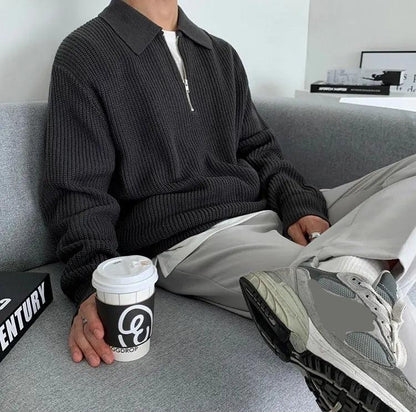 Ira® | Pull tricoté à demi-zip pour hommes