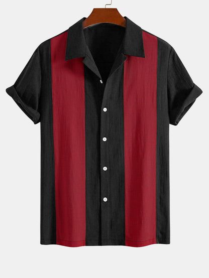 Aryeh® | Chemise bowling patchwork aspect lin