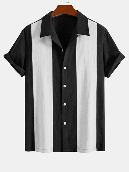 Aryeh® | Chemise bowling patchwork aspect lin