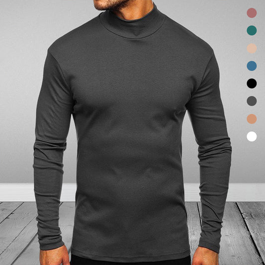 Genévrier® | Pull à col roulé de couleur unie pour hommes