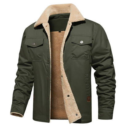 Frédéric® | Automne Hiver Veste Homme Casual Chaud Polaire Noir