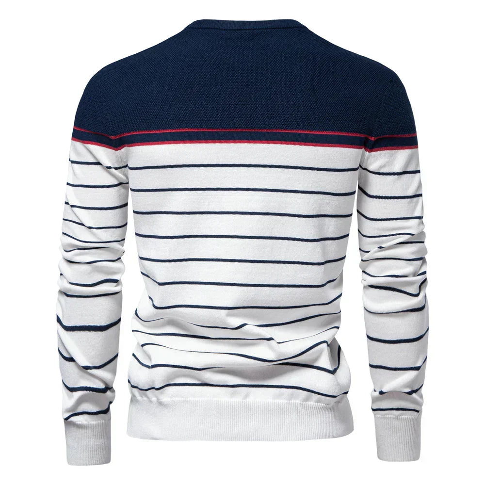 Emeterio® | Pull en coton rayé pour hommes