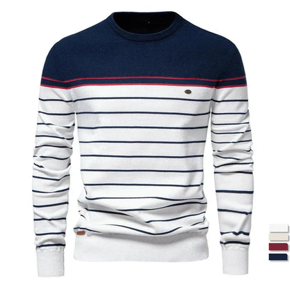 Emeterio® | Pull en coton rayé pour hommes