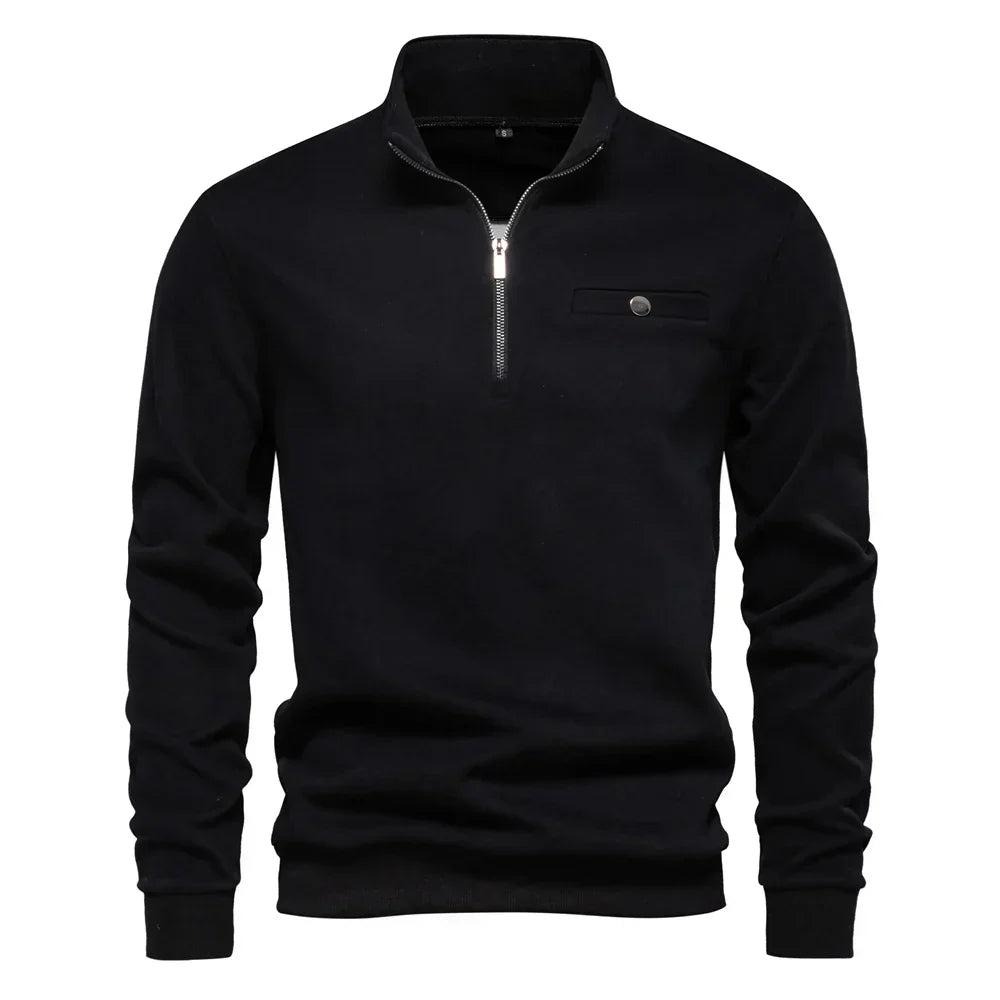 Donato® | Pull léger à col zippé avec poche sociale