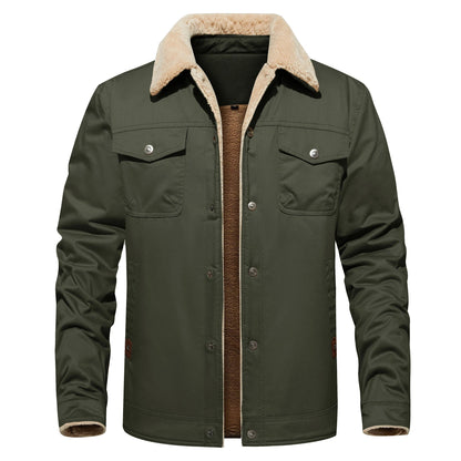 Frédéric® | Automne Hiver Veste Homme Casual Chaud Polaire Noir
