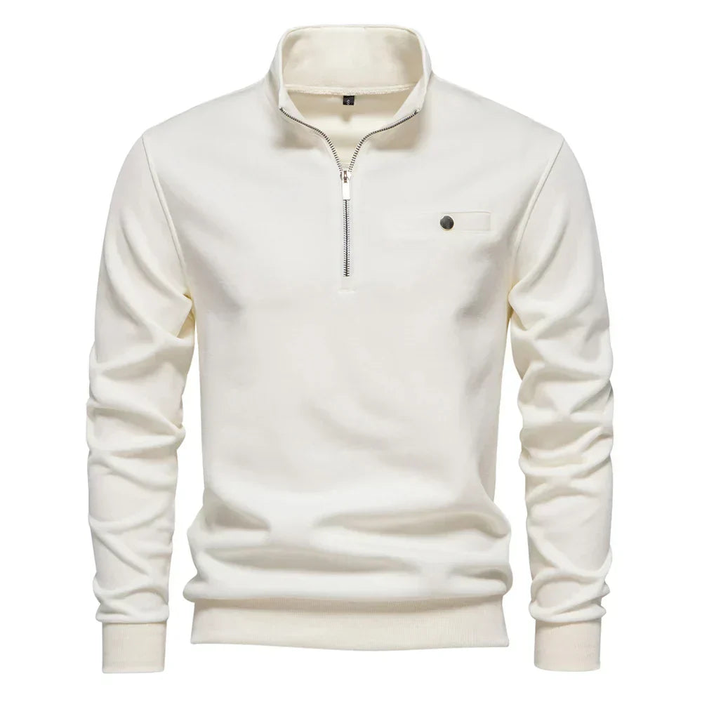 Donato® | Pull léger à col zippé avec poche sociale