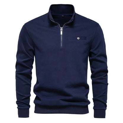 Donato® | Pull léger à col zippé avec poche sociale