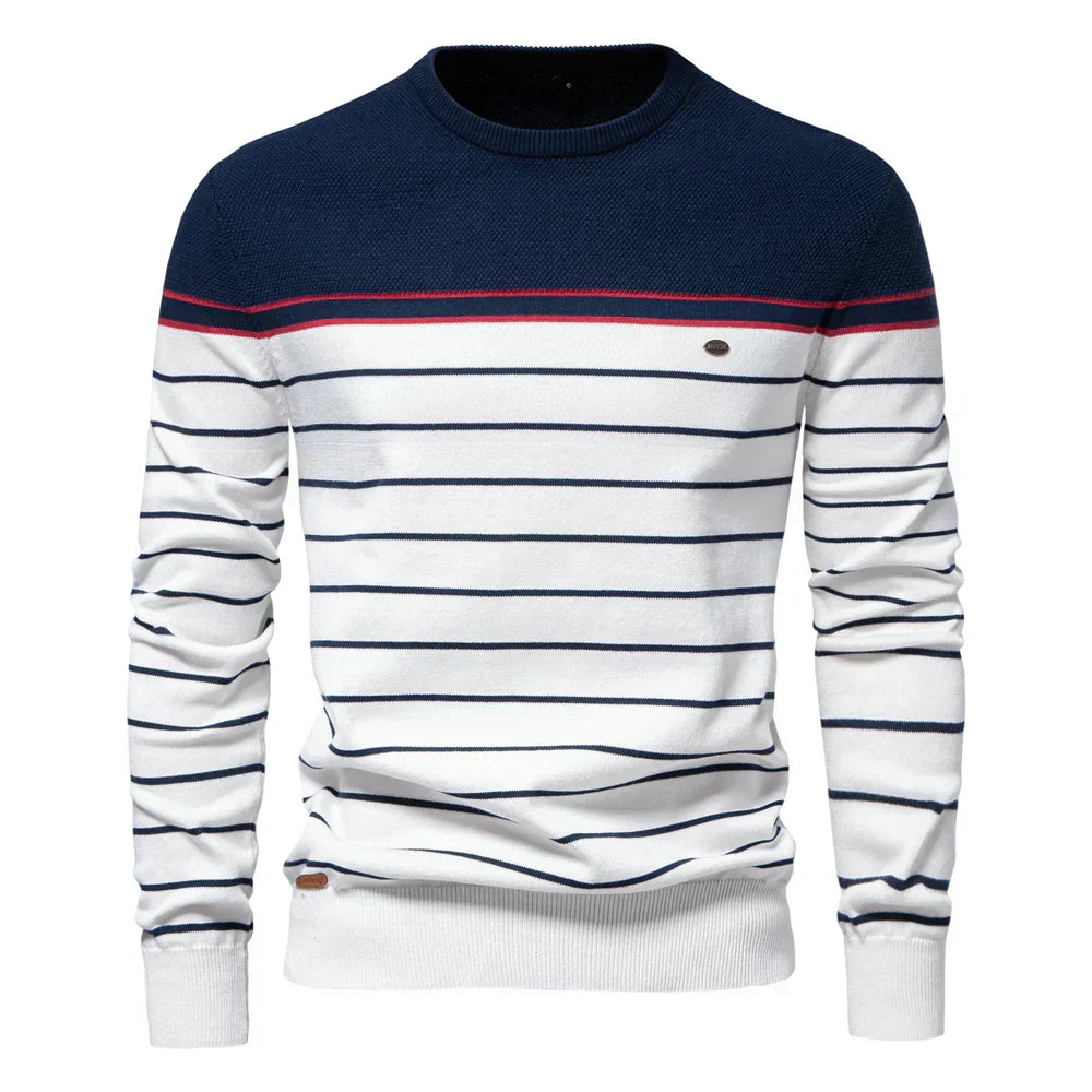 Emeterio® | Pull en coton rayé pour hommes