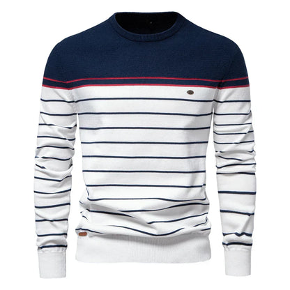Emeterio® | Pull en coton rayé pour hommes