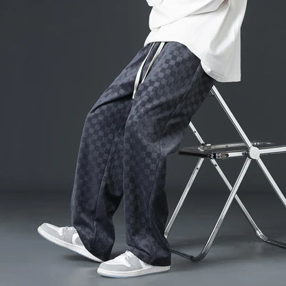 Abbott® | Pantalon de survêtement en velours côtelé à carreaux