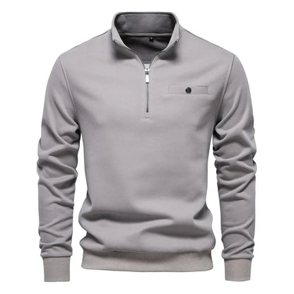 Donato® | Pull léger à col zippé avec poche sociale