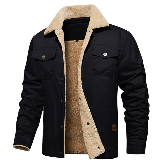 Frédéric® | Automne Hiver Veste Homme Casual Chaud Polaire Noir