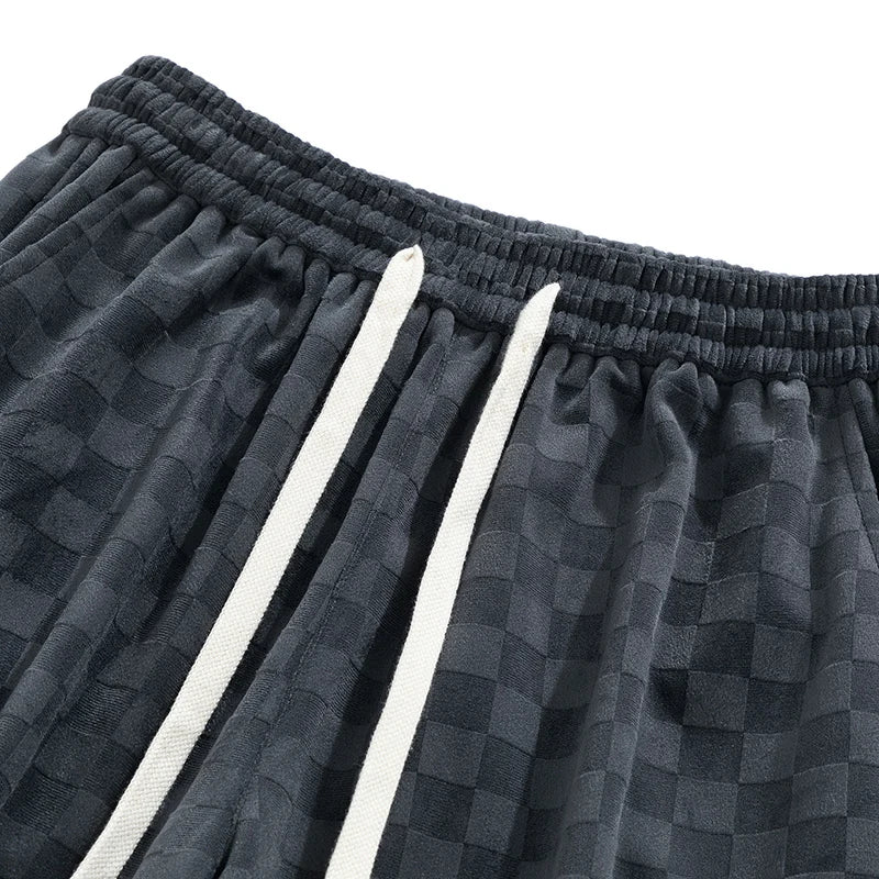 Abbott® | Pantalon de survêtement en velours côtelé à carreaux