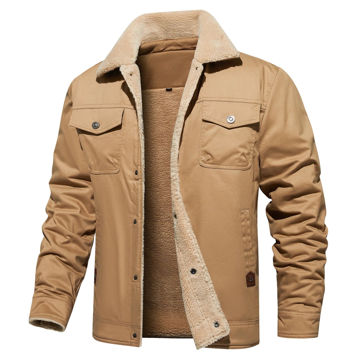 Frédéric® | Automne Hiver Veste Homme Casual Chaud Polaire Noir