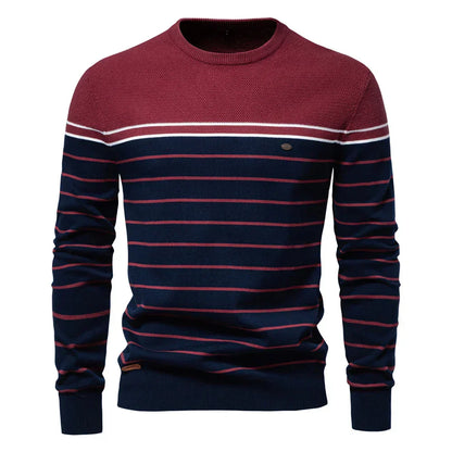 Emeterio® | Pull en coton rayé pour hommes