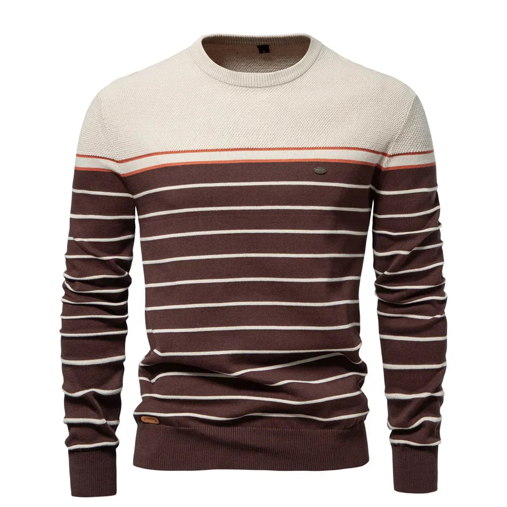 Emeterio® | Pull en coton rayé pour hommes