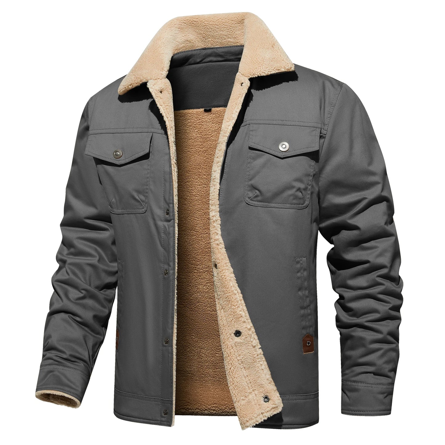 Frédéric® | Automne Hiver Veste Homme Casual Chaud Polaire Noir