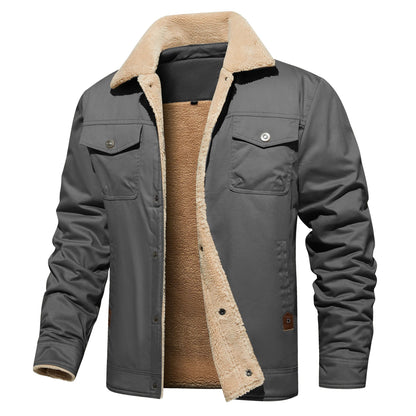 Frédéric® | Automne Hiver Veste Homme Casual Chaud Polaire Noir