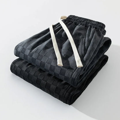 Abbott® | Pantalon de survêtement en velours côtelé à carreaux