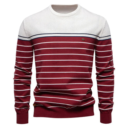 Emeterio® | Pull en coton rayé pour hommes