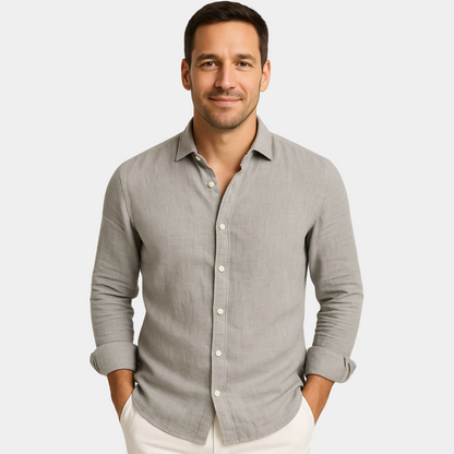 Kristofer® | Chemise élégante en coton et lin