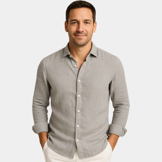 Kristofer® | Chemise élégante en coton et lin