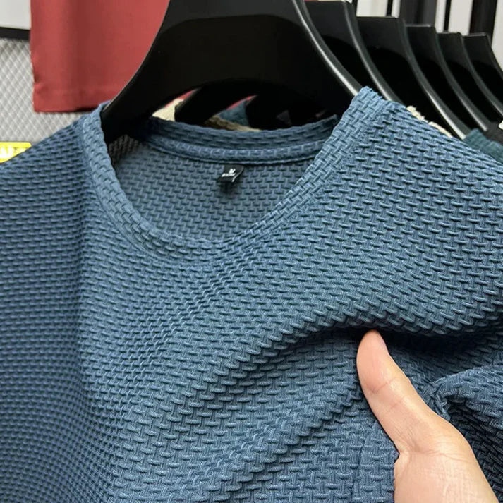 Laurence® | T-shirt à manches courtes en maille de soie glacée