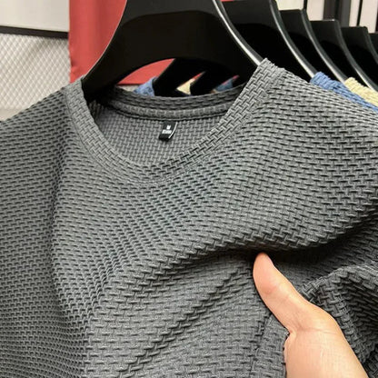Laurence® | T-shirt à manches courtes en maille de soie glacée