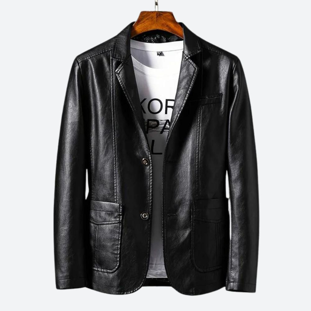 Geoffrey® | Blazer veste en cuir élégance intemporelle