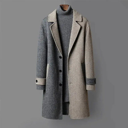 Renard® | Manteau en laine bicolore de haute qualité pour l'hiver