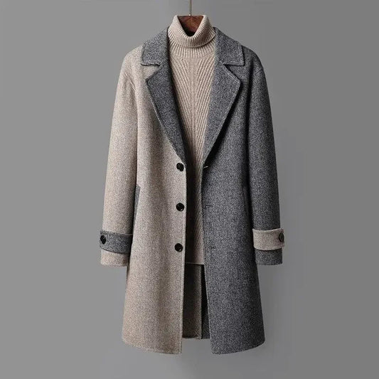 Renard® | Manteau en laine bicolore de haute qualité pour l'hiver