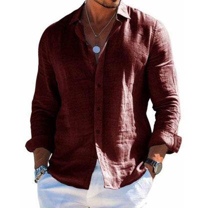 Kristofer® | Chemise élégante en coton et lin