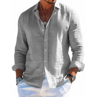 Kristofer® | Chemise élégante en coton et lin