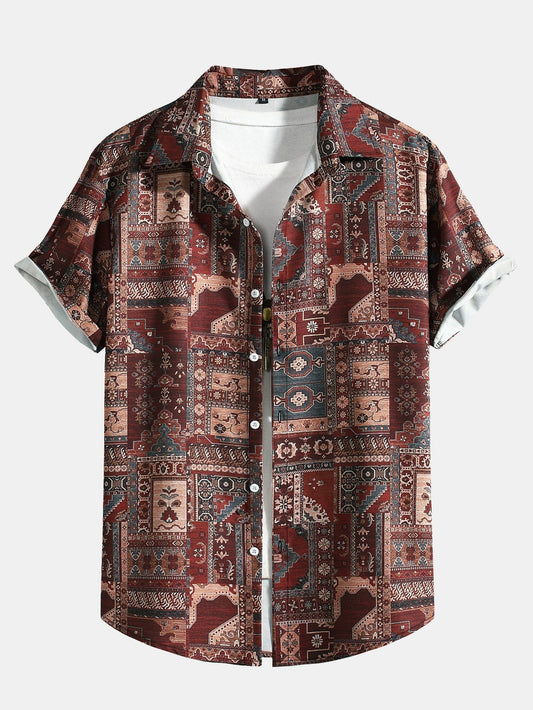 Atman® | Chemise boutonnée à imprimé tribal