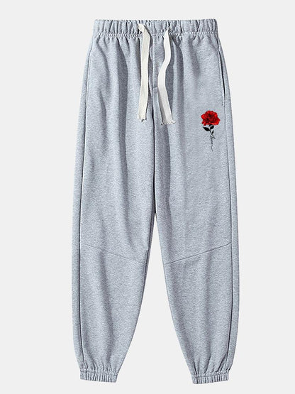 Baltsar® | Pantalon de jogging en coton mélangé à imprimé roses