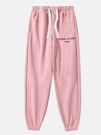 Bampfylde® | Pantalon de jogging en coton mélangé imprimé Paris