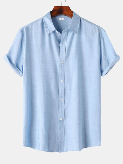 Auber® | Chemise boutonnée texturée à manches courtes