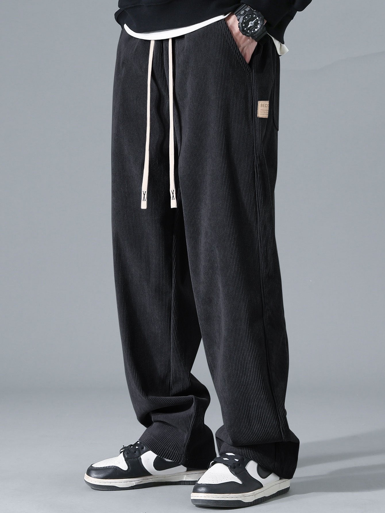 Aubine® | Pantalon droit en velours côtelé