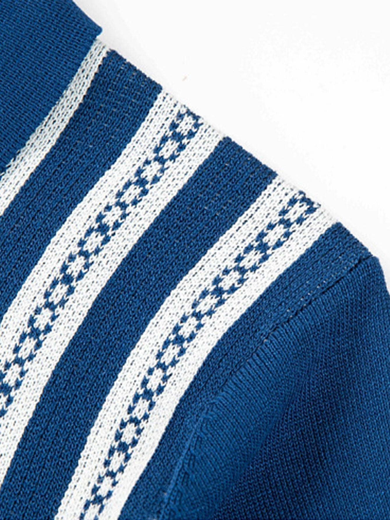 Cuno® | Polo pull rayé à manches courtes