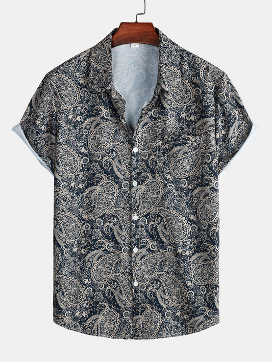 Asser® | Chemise boutonnée à imprimé cachemire