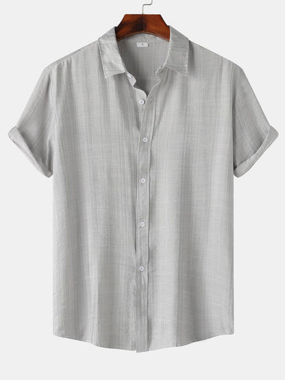 Auber® | Chemise boutonnée texturée à manches courtes