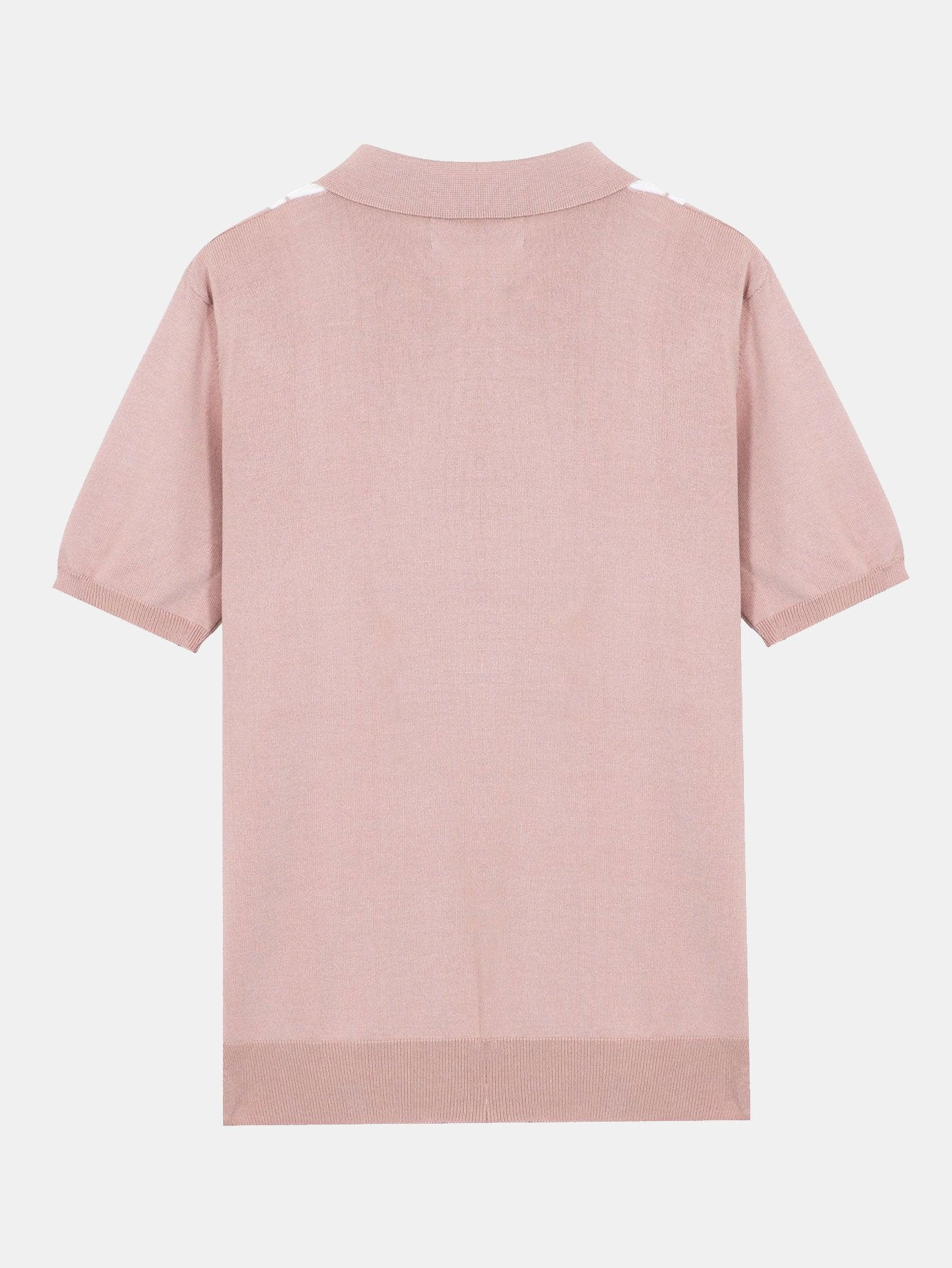 Démocrite® | Polo pull rayé à manches courtes