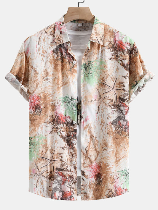 Ascanius® | Chemise boutonnée en viscose à imprimé abstrait botanique